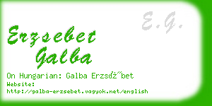 erzsebet galba business card